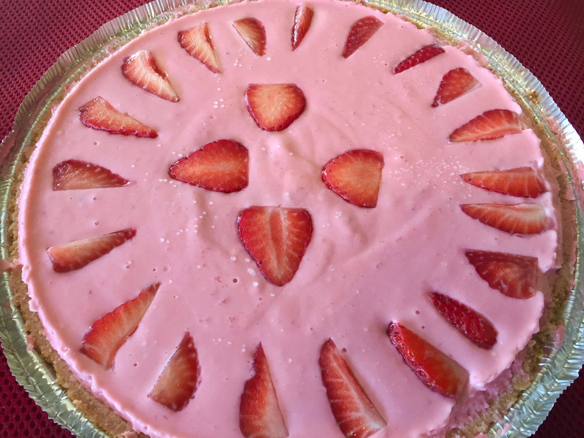Whole strawberry margarita cheesecake